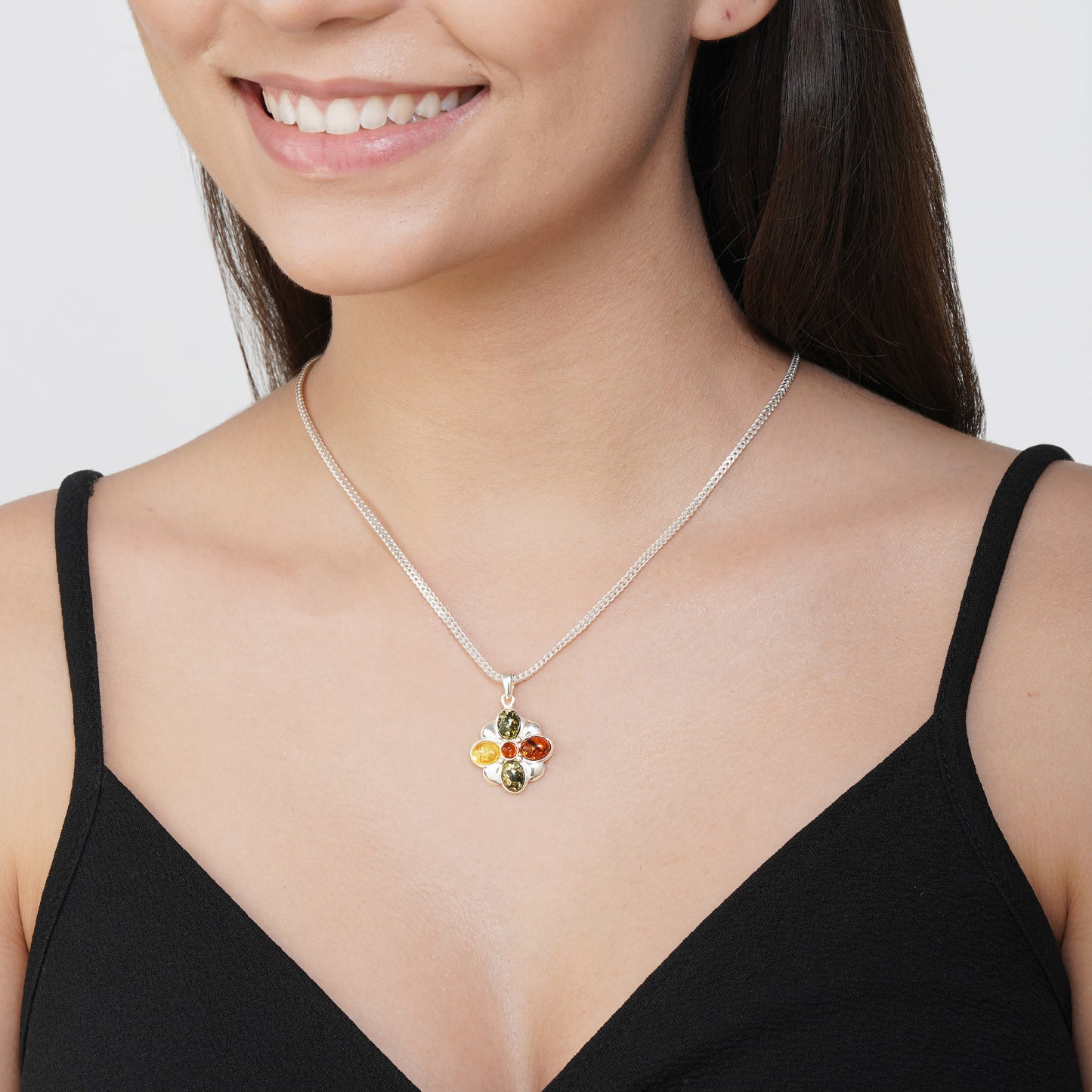 Clover Leaf Pendant in Sterling Silver