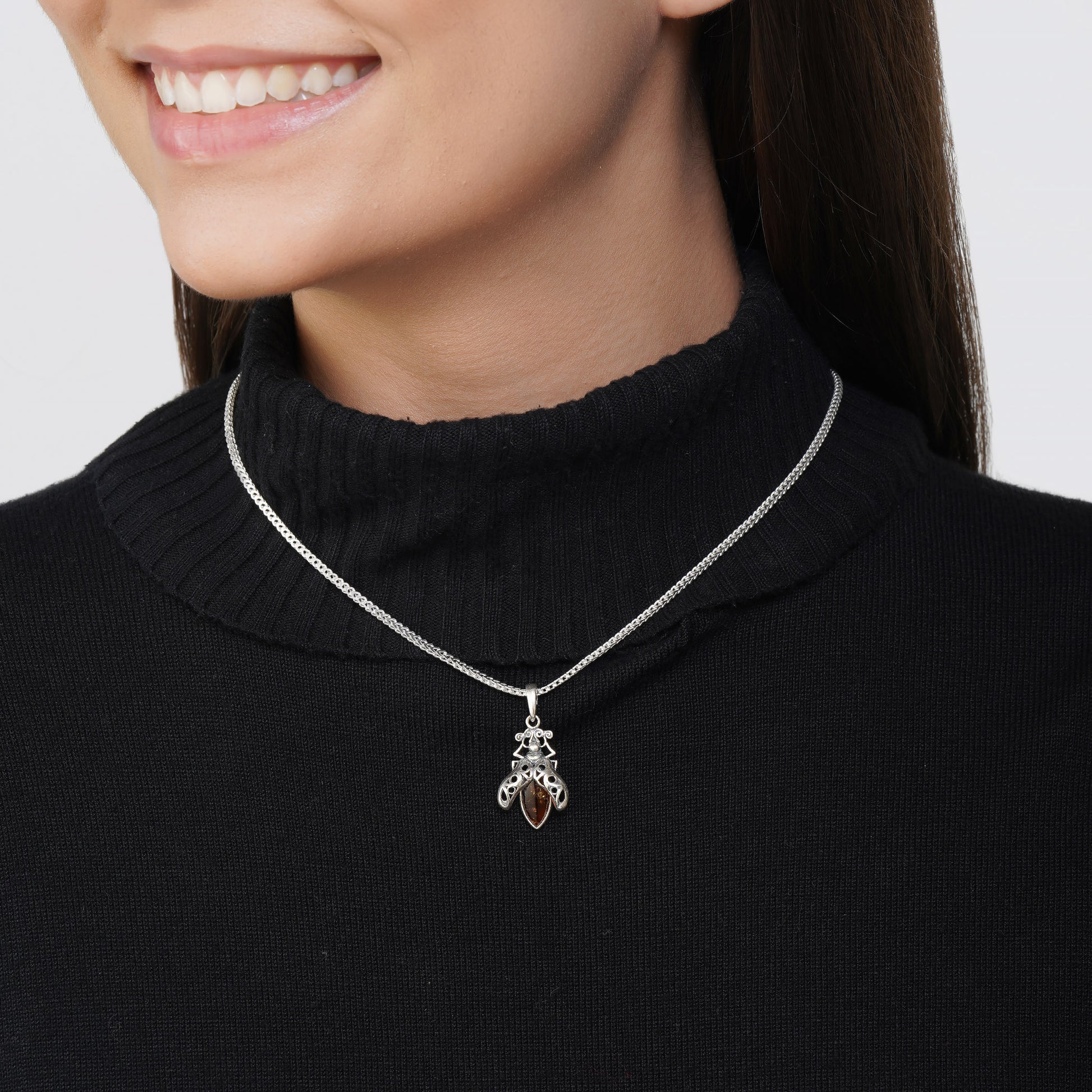 Open Wings Pendant in Sterling Silver