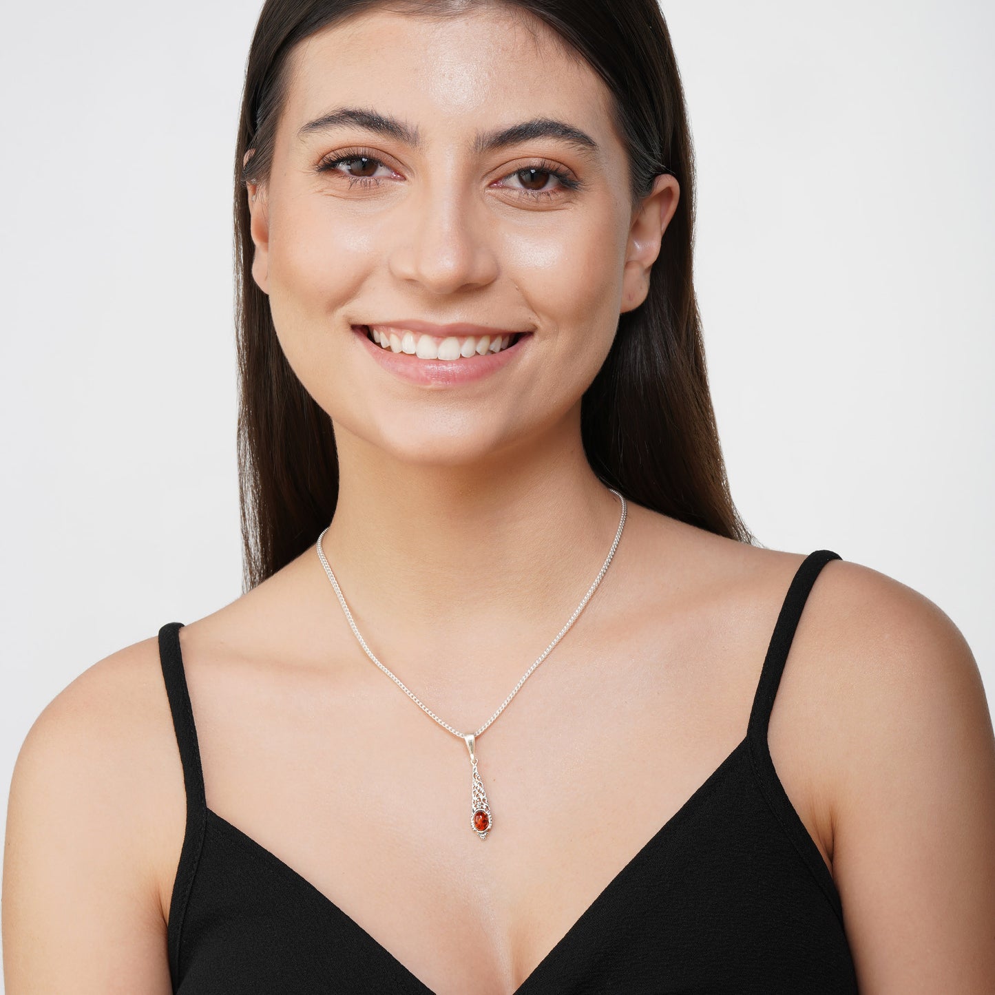 Long Pendant in Sterling Silver