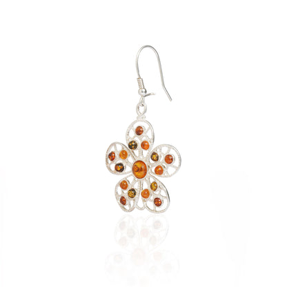 Big Flower Earrings in Sterling Silver