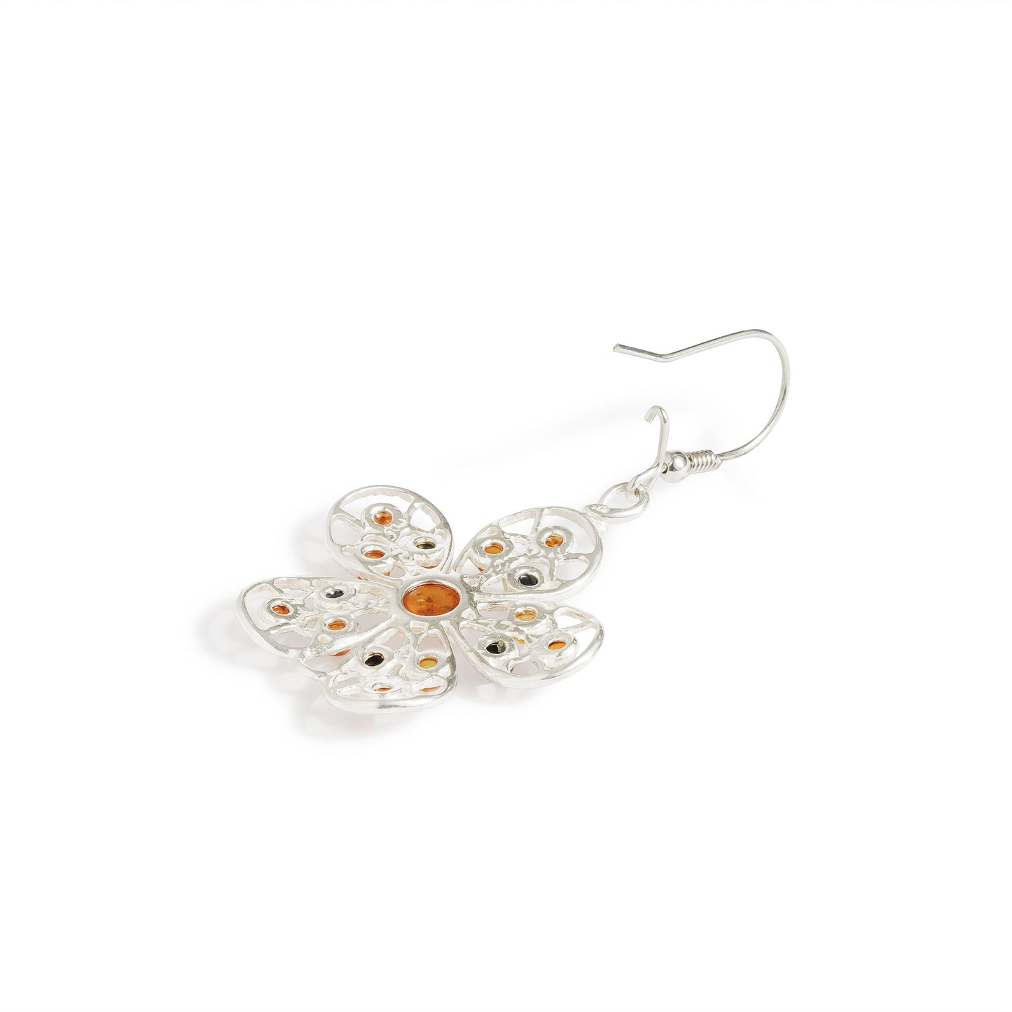 Big Flower Earrings in Sterling Silver