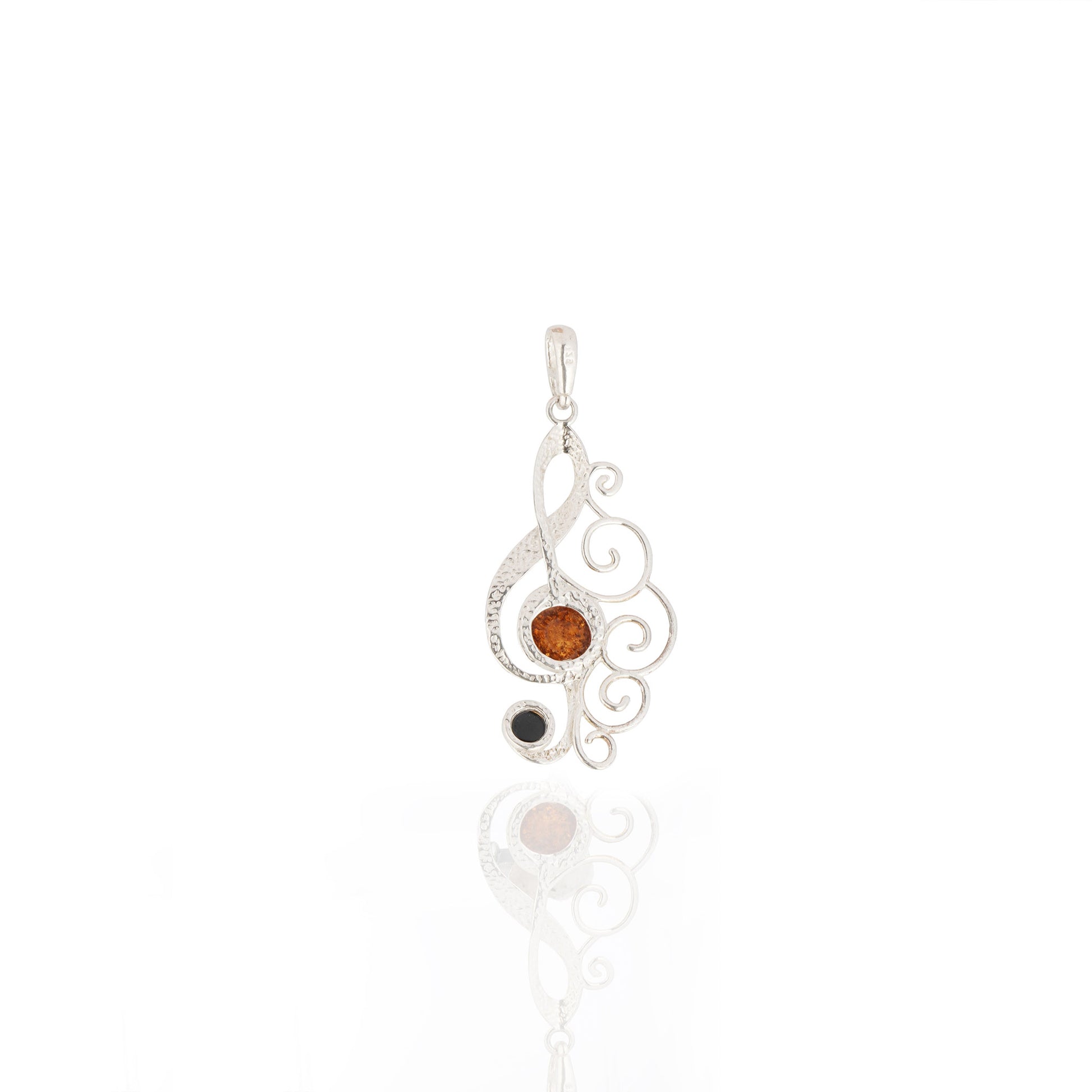 Music Note Pendant in Sterling Silver