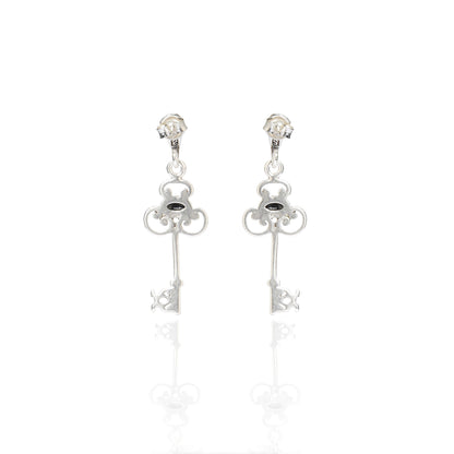 Key Earrings in Sterling Silver